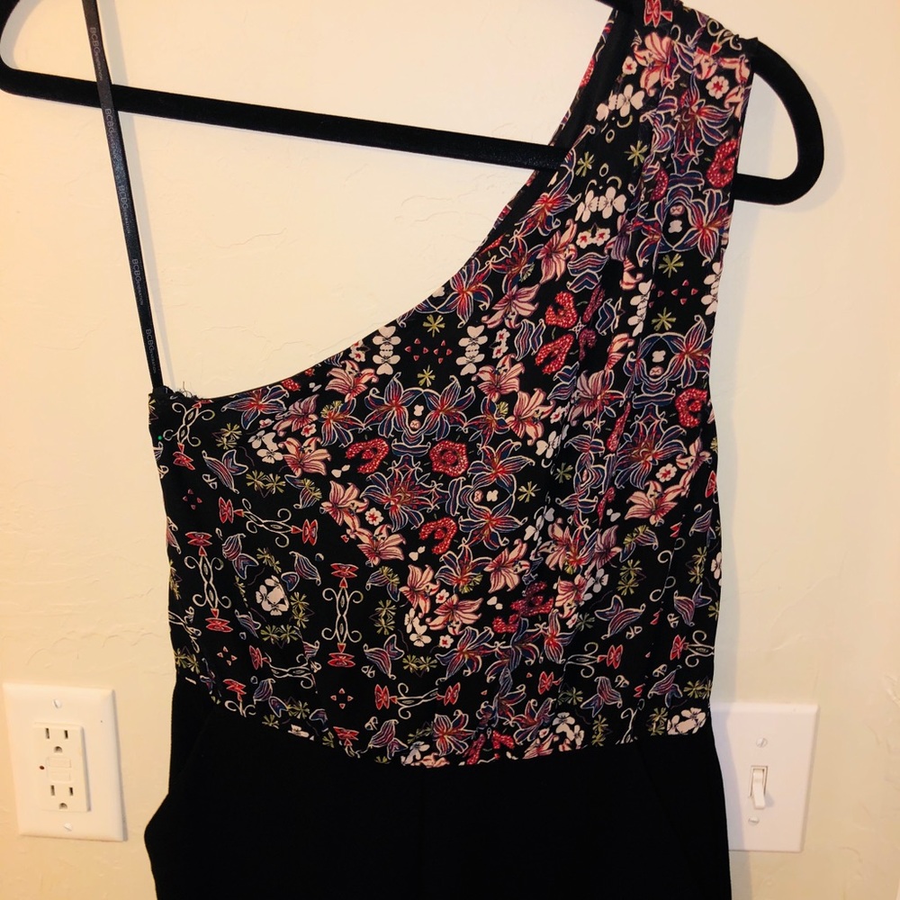 BCBG Floral & Black Jumpsuit